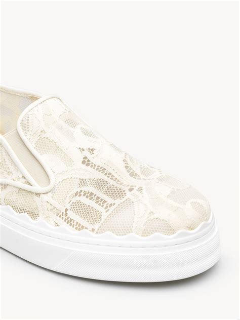 chloe lauren sneaker wit|chloe lauren slip on sneakers.